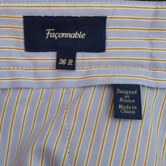 NWT Faconnable Brown Cotton/Wool Pants 36 - 31.5